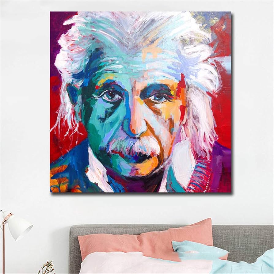 アインシュタイン キャンバス プリント 壁掛け24x24inch 60x60cm アインシュタイン キャンバス プリント 壁掛け24x24inch 60x60cm